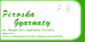 piroska gyarmaty business card